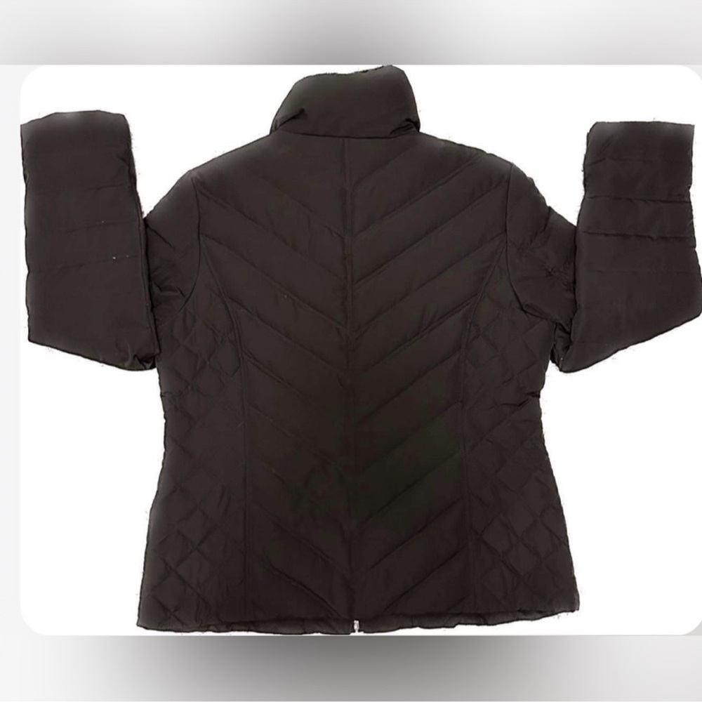 Nine West Brown Quilted Puffer Down Coat~Size - Picture 6 of 6